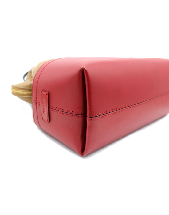 Fendi Shopping Pelle Biscotto e Rossa