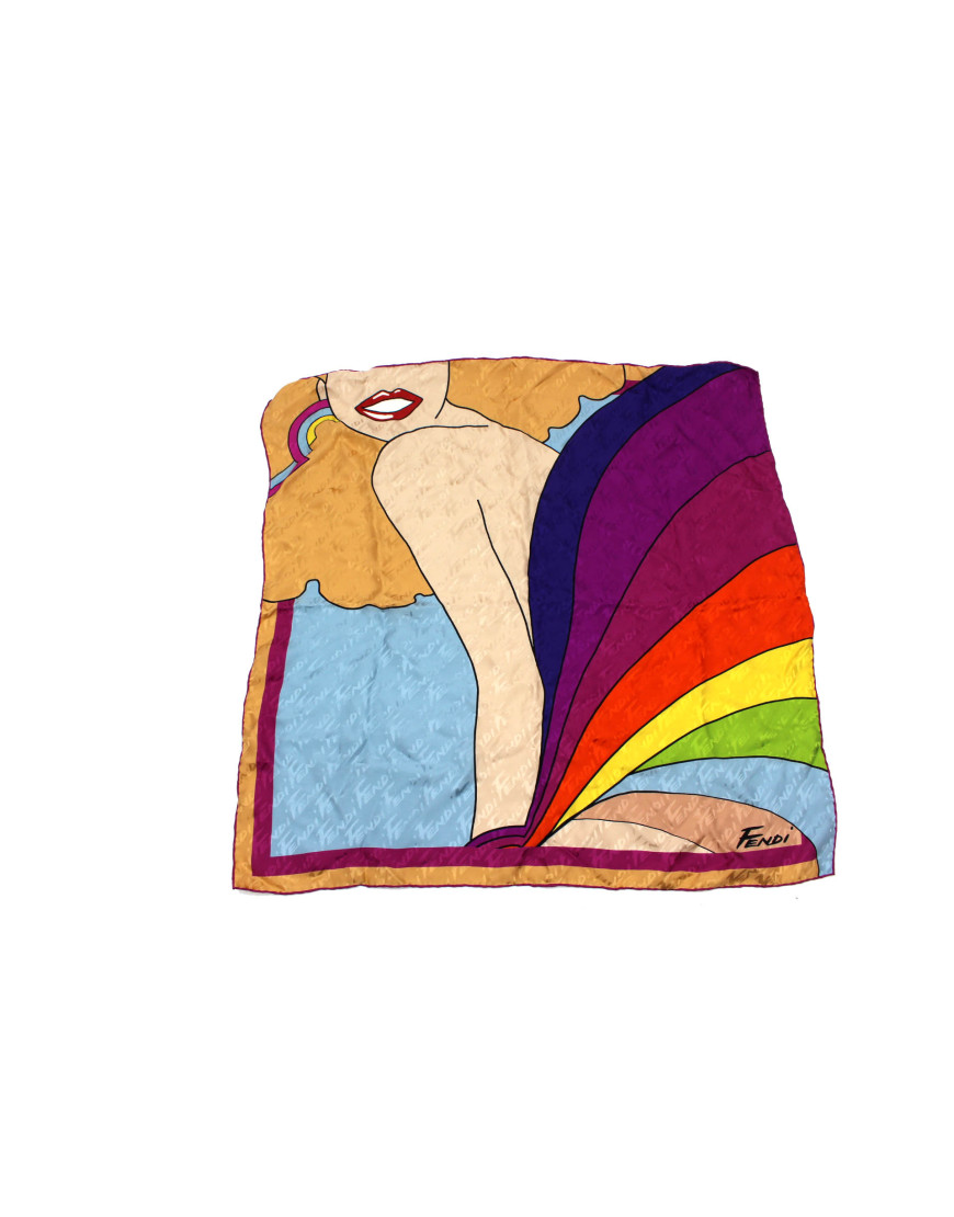 Fendi Foulard Seta Multicolor