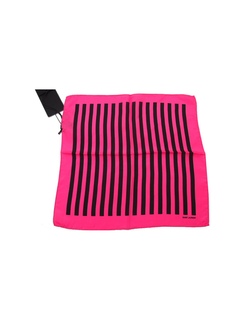 Saint Laurent Foulard Seta Rosa