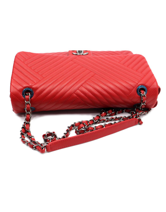 Chanel Chevron Pelle Rossa