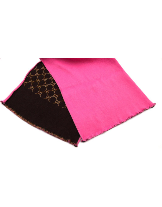 Gucci Sciarpa Lana e Seta Rosa