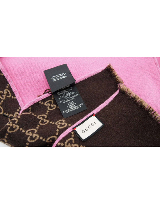 Gucci Sciarpa Lana e Seta Rosa