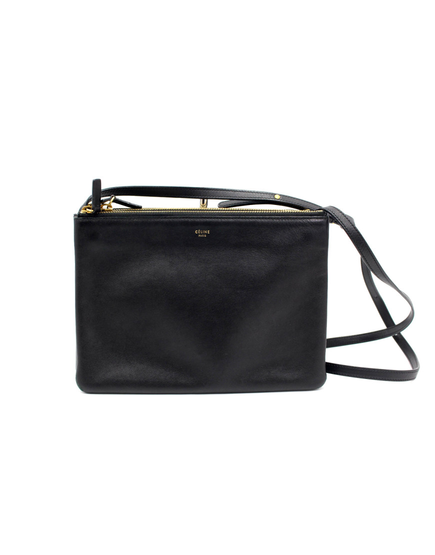 Celine Pochette Trio Pelle Nera