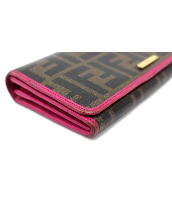 Fendi Portafoglio Zucca Marrone