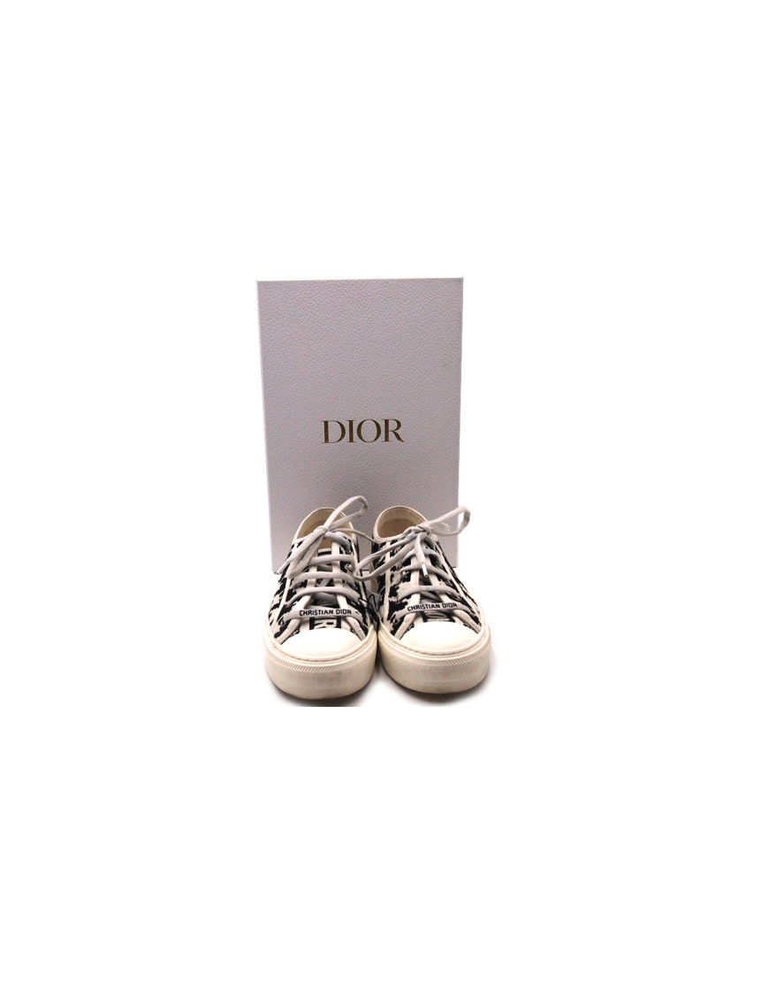 Dior Sneakers Tela Bianca e Nera