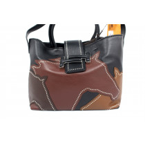 Tod's Shopping Pelle Nero e Marrone