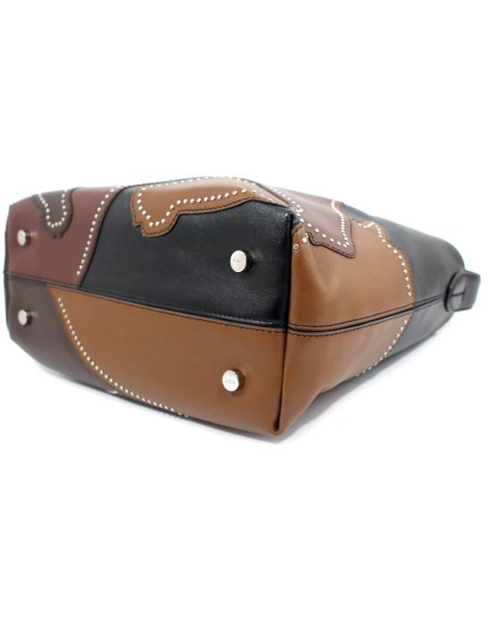 Tod's Shopping Pelle Nero e Marrone