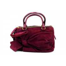 Valentino Bauletto Suede Bordeaux