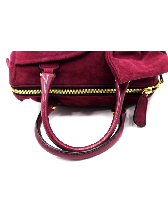 Valentino Bauletto Suede Bordeaux