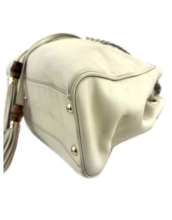 Gucci Bamboo Pelle Bianca