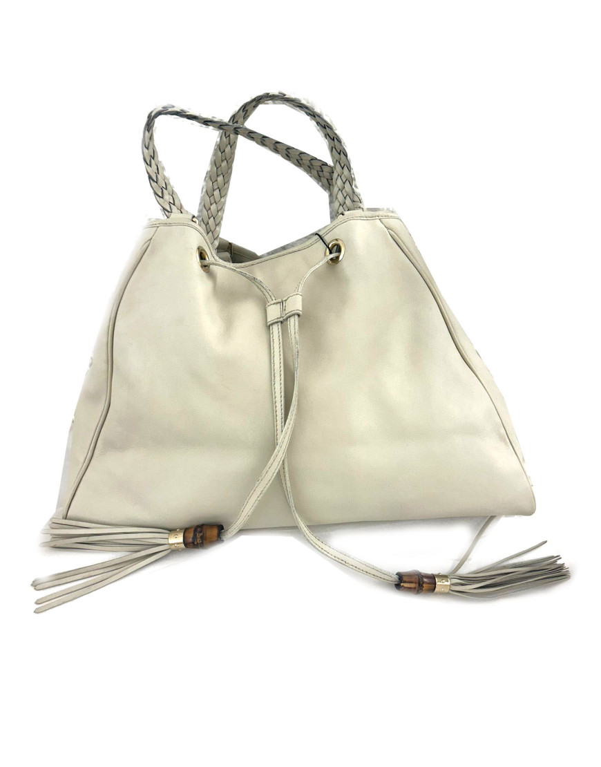 Gucci Bamboo Pelle Bianca