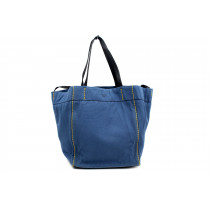 Celine Shopping Tela Blu