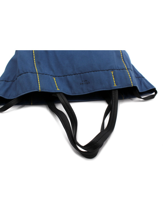 Celine Shopping Tela Blu