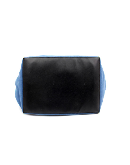 Celine Shopping Tela Blu