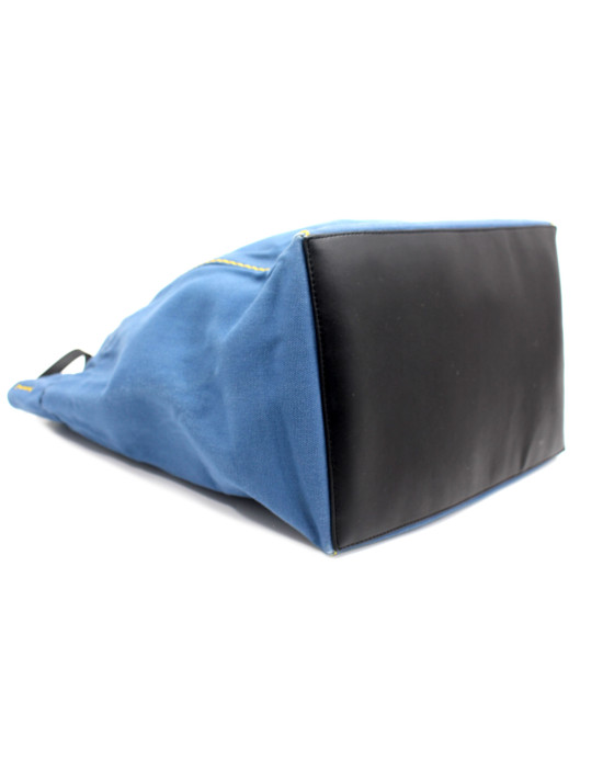 Celine Shopping Tela Blu