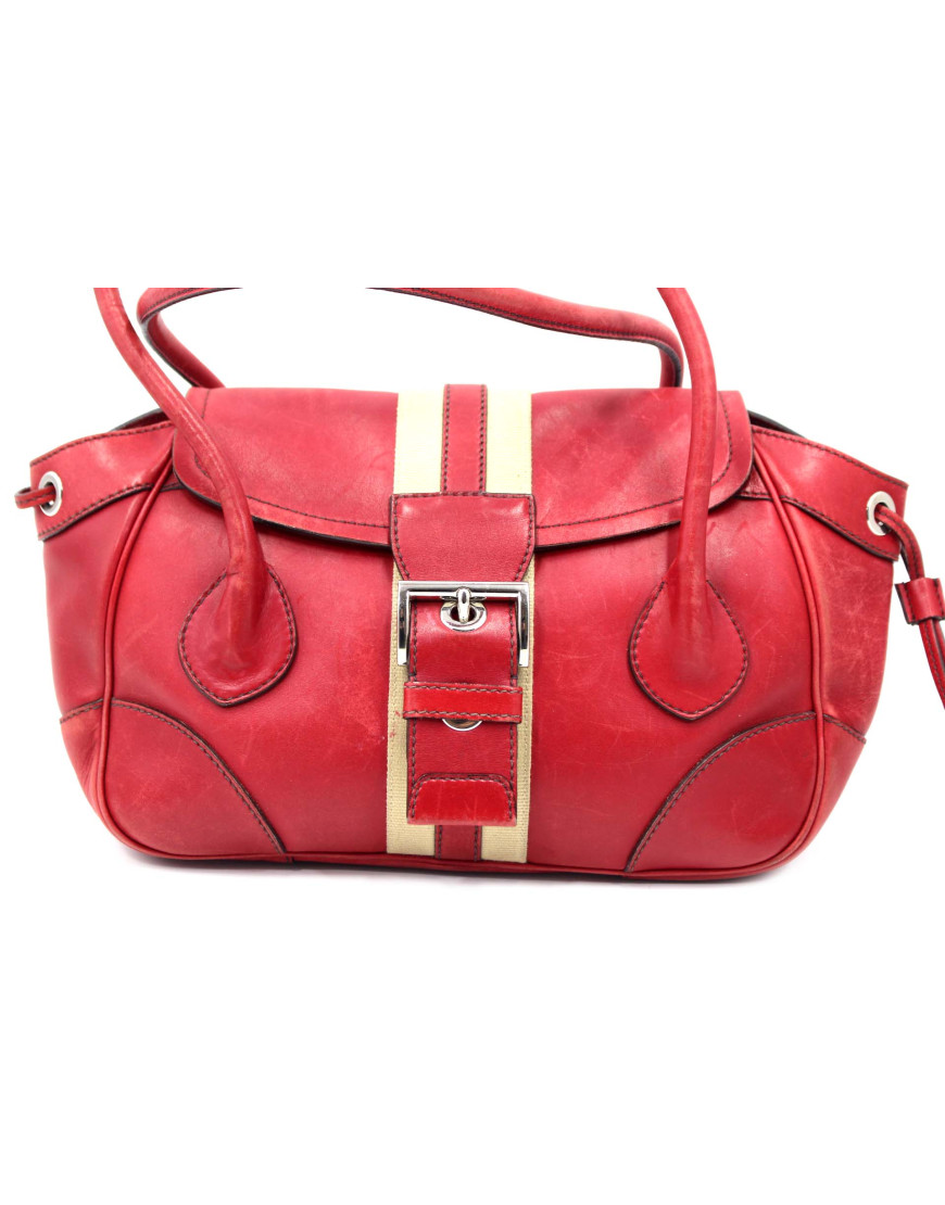 Prada Shopping Pelle Rossa