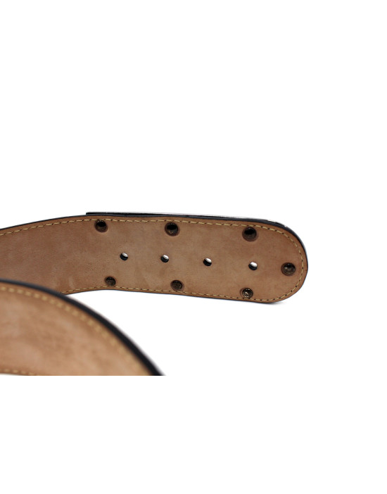 Dolce & Gabbana Cintura Stampa Cocco Pelle Nera