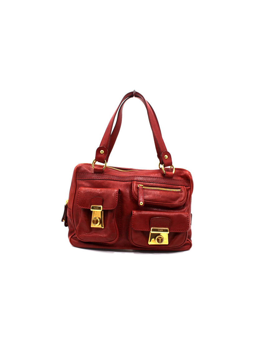 Tod's Shopping Pelle Rossa