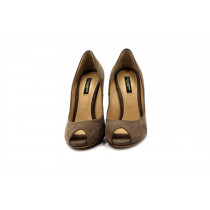 Dolce & Gabbana Open Toe Camoscio Beige