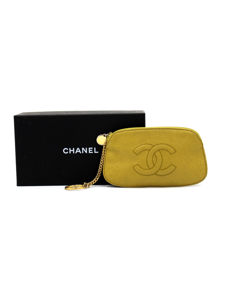 Chanel Portamonete Pelle Giallo