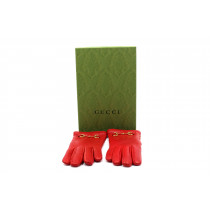 Gucci Guanti Pelle Rossa