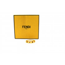 Fendi Anello Acciaio Placcato Oro