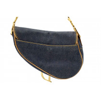 Dior Saddle Tela Denim Blu