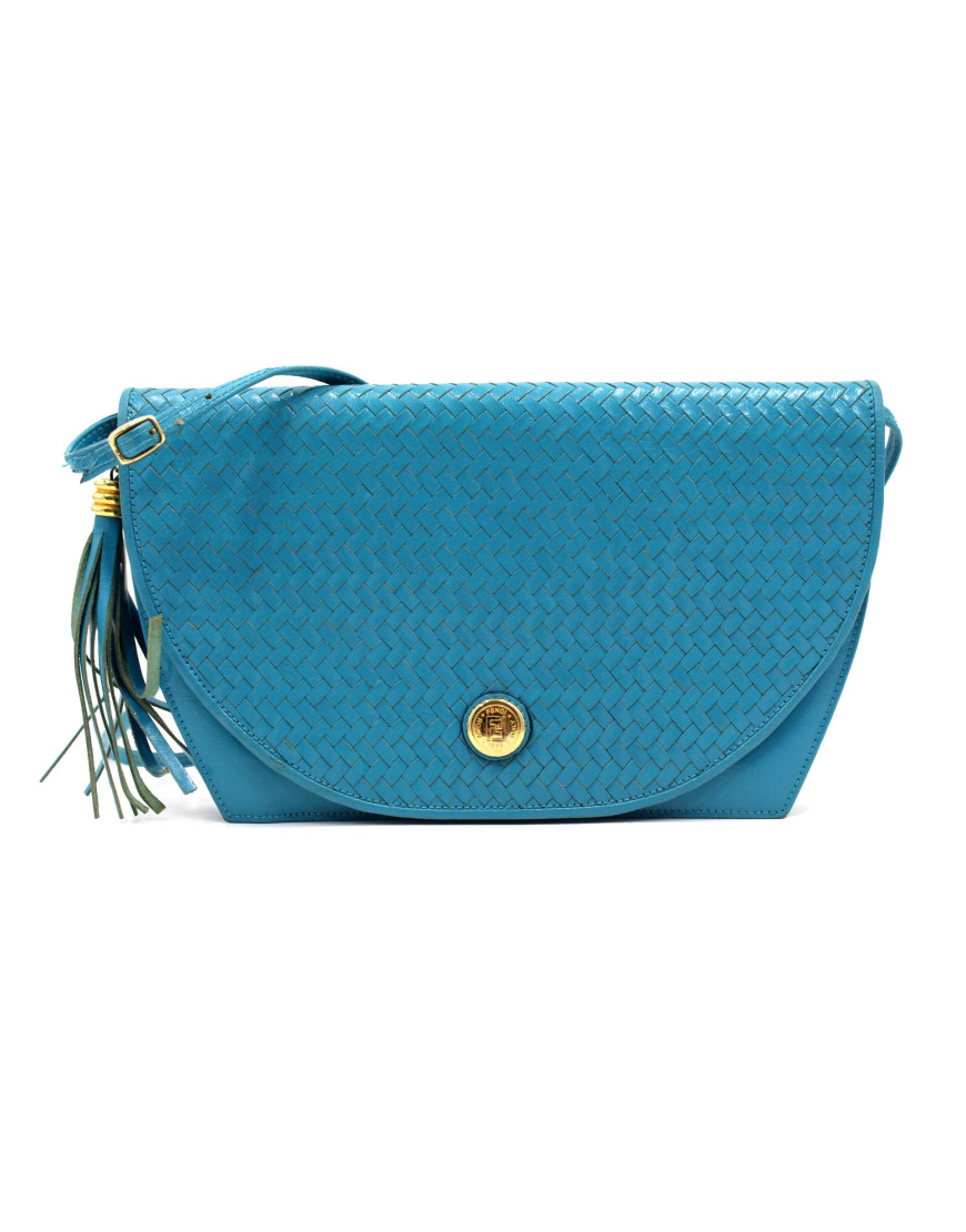 Fendi Tracolla Pelle Azzurra