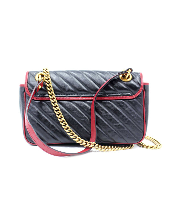 Gucci Marmont Pelle Nera Profili rossi