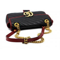 Gucci Marmont Pelle Nera Profili rossi