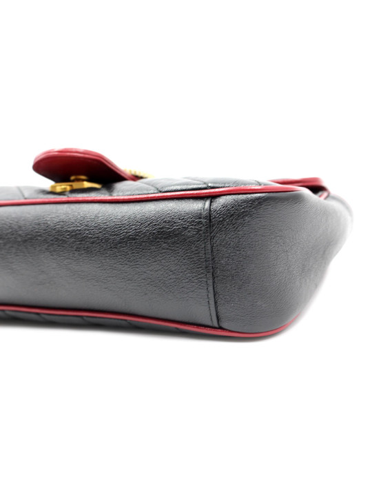 Gucci Marmont Pelle Nera Profili rossi