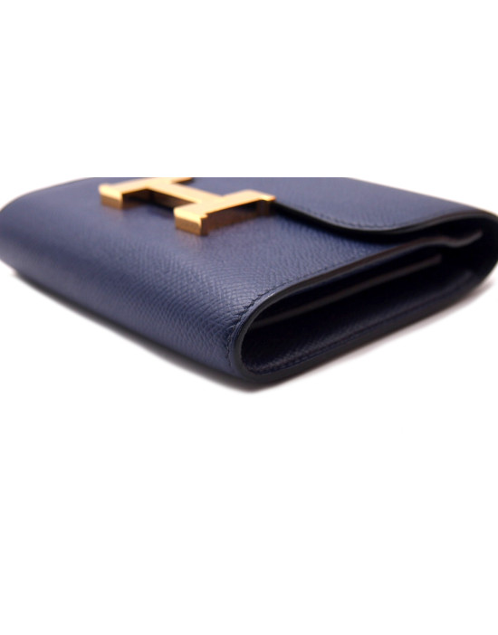 Hermes Portafoglio Pelle Blu