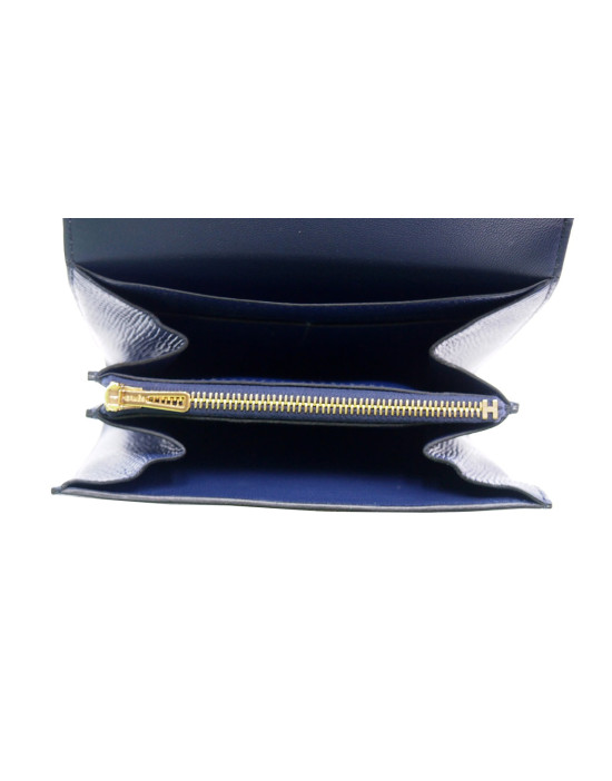 Hermes Portafoglio Pelle Blu