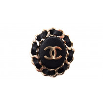 Chanel Spilla Pelle Nera