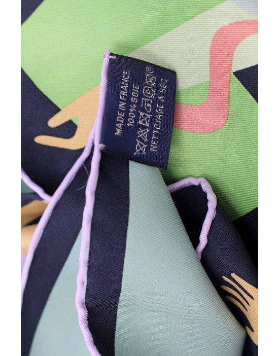 Hermes Carré Funky Dancers Light Blue