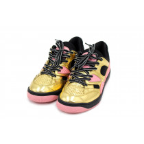 Gucci Sneakers Pelle Oro e Rosa