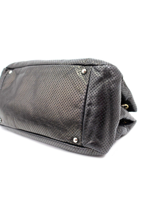 Chanel Cruise Pelle Perforated Grigio Scuro