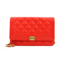 Chanel Boy Wallet Pelle Rossa