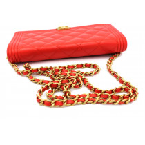 Chanel Boy Wallet Pelle Rossa