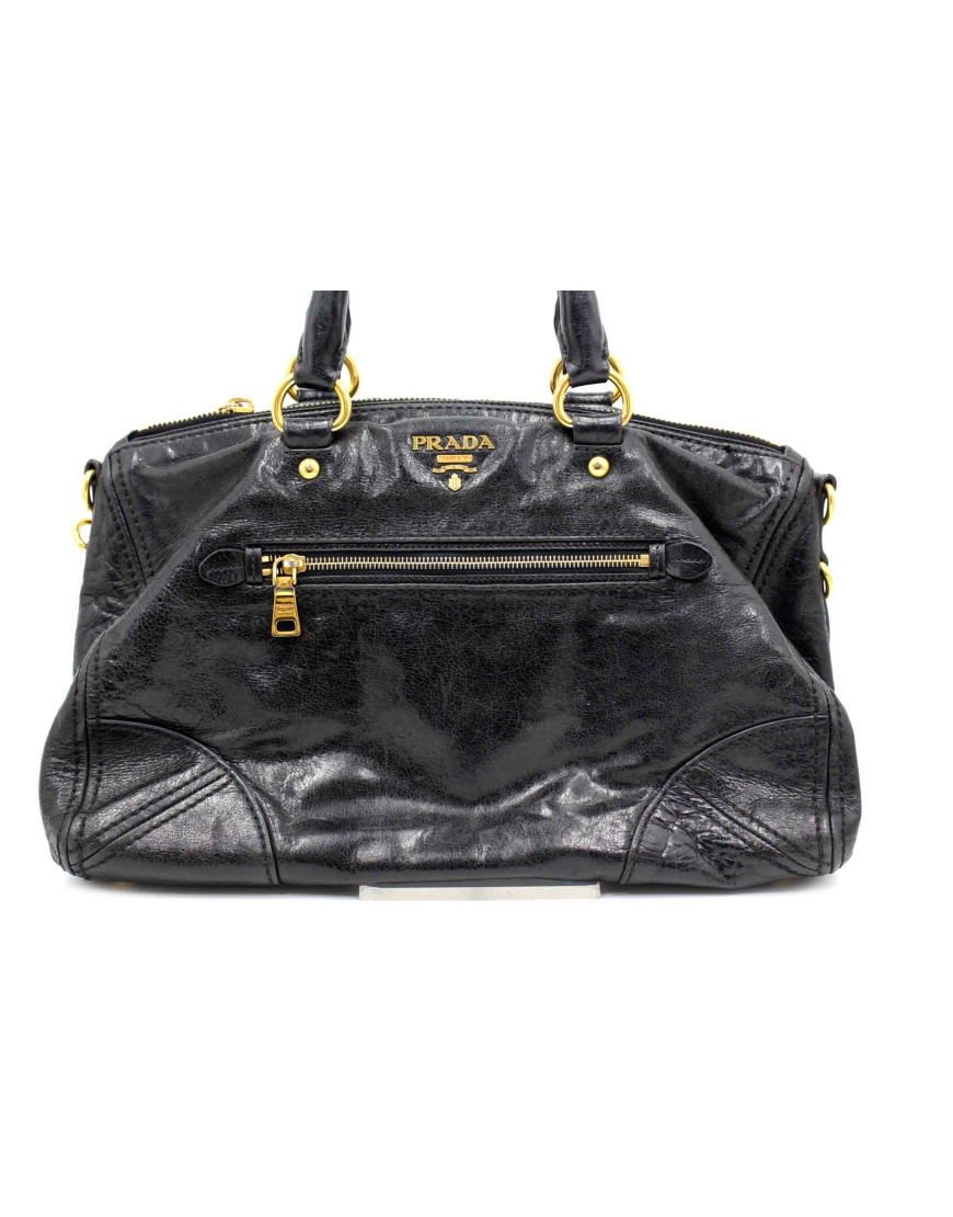 Prada Shopping Pelle Shine Vitello Nera