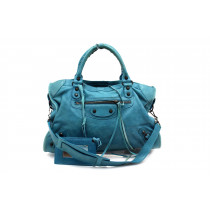 Balenciaga City Pelle Azzurra