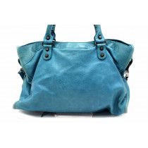 Balenciaga City Pelle Azzurra