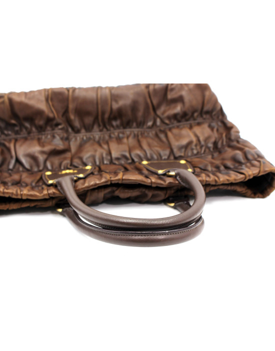 Prada Shopping Pelle Marrone