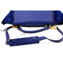 Celine Indigo Trapeze Small Pelle Bluette