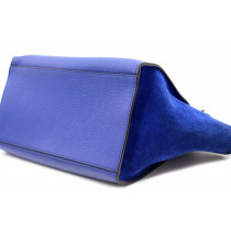 Celine Indigo Trapeze Small Pelle Bluette