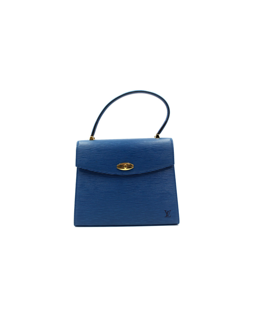 Louis Vuitton Malesherbes Pelle Epi Blu