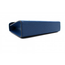 Louis Vuitton Malesherbes Pelle Epi Blu