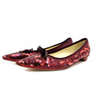 Miu Miu Ballerine Paillettes Bordeaux