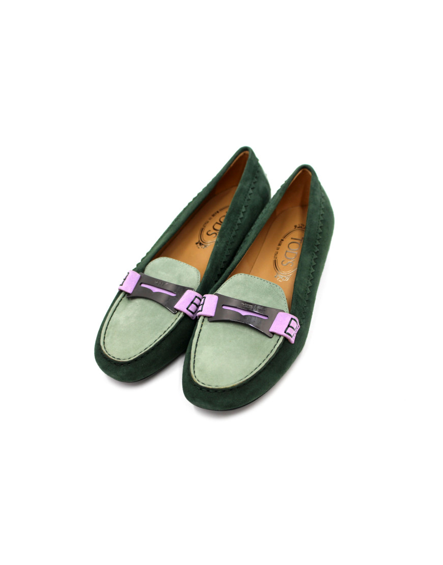 Tod's Mocassini Velluto Verde