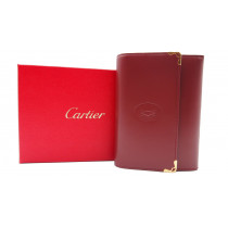 Cartier Portafoglio Pelle Bordeaux